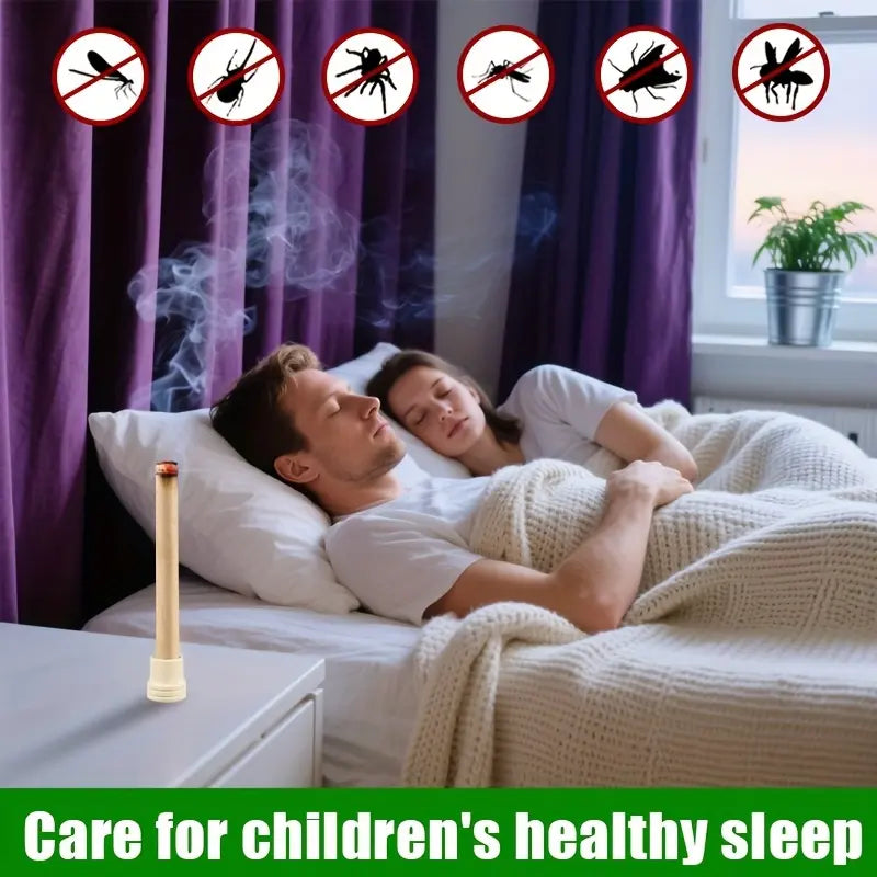 Natural Defense Organic Mugwort & Gastrodia Aromatherapy Sticks - 10/20/30 Pack Non-Toxic Mosquito Repellent and Sleep Aid
