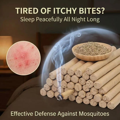 Natural Defense Organic Mugwort & Gastrodia Aromatherapy Sticks - 10/20/30 Pack Non-Toxic Mosquito Repellent and Sleep Aid