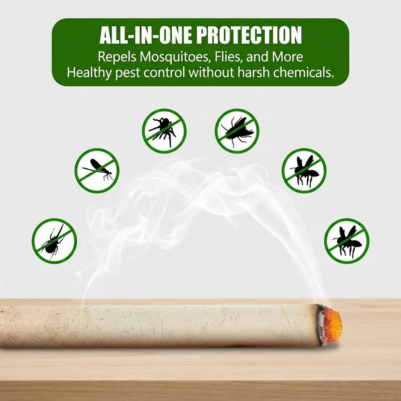 Natural Defense Organic Mugwort & Gastrodia Aromatherapy Sticks - 10/20/30 Pack Non-Toxic Mosquito Repellent and Sleep Aid
