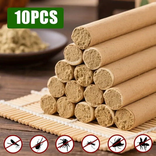 Natural Defense Organic Mugwort & Gastrodia Aromatherapy Sticks - 10/20/30 Pack Non-Toxic Mosquito Repellent and Sleep Aid