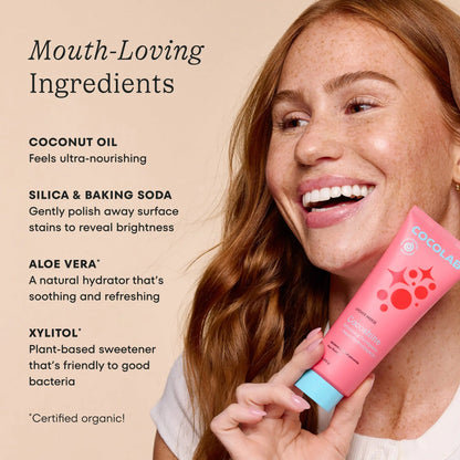 Cocolab Cocoshine Travel Toothpaste - 1 Oz, TSA-Friendly, Mineral-Enriched, Enamel Support, Dual-Action Whitening, Gentle Formula, Fluoride-Free and Sulfate-Free