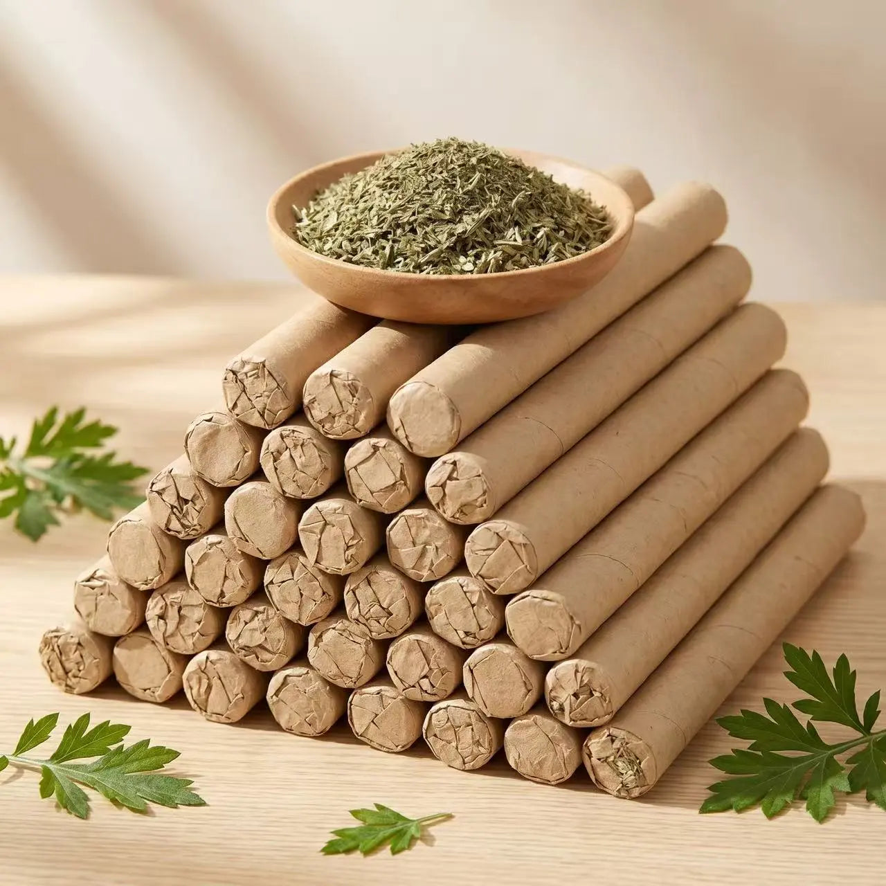 Natural Defense Organic Mugwort & Gastrodia Aromatherapy Sticks - 10/20/30 Pack Non-Toxic Mosquito Repellent and Sleep Aid