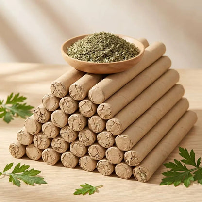 Natural Defense Organic Mugwort & Gastrodia Aromatherapy Sticks - 10/20/30 Pack Non-Toxic Mosquito Repellent and Sleep Aid