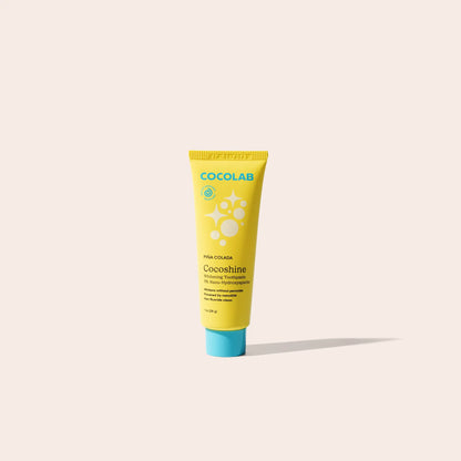 Cocolab Cocoshine Travel Toothpaste - 1 Oz, TSA-Friendly, Mineral-Enriched, Enamel Support, Dual-Action Whitening, Gentle Formula, Fluoride-Free and Sulfate-Free
